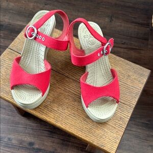 Red Croc Sandals
